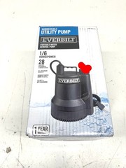Everbilt 1/6 HP Plastic Submersible Utility Pump SUP54-HD *MISSING ADAPTER