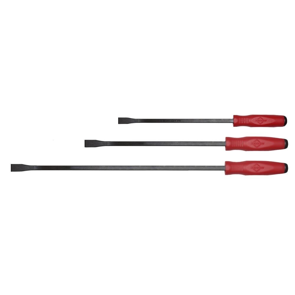 Mayhew 3pc Dominator Pry Bar Set Curved w Hard Hammer Cap 31091 Made in USA gallery