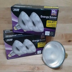 2[2PACK]: FEIT ELECTRIC 90WATT [71W] IN/OUT Floodlight PAR38 Bulb BRIGHT WHITE!!