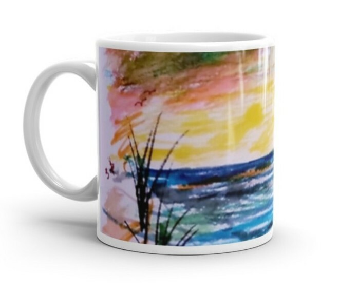 " Peaceful Sunset "Coffee-Tea Mug 11oz, Gift arrives in 2 weeks New 🏖 gallery