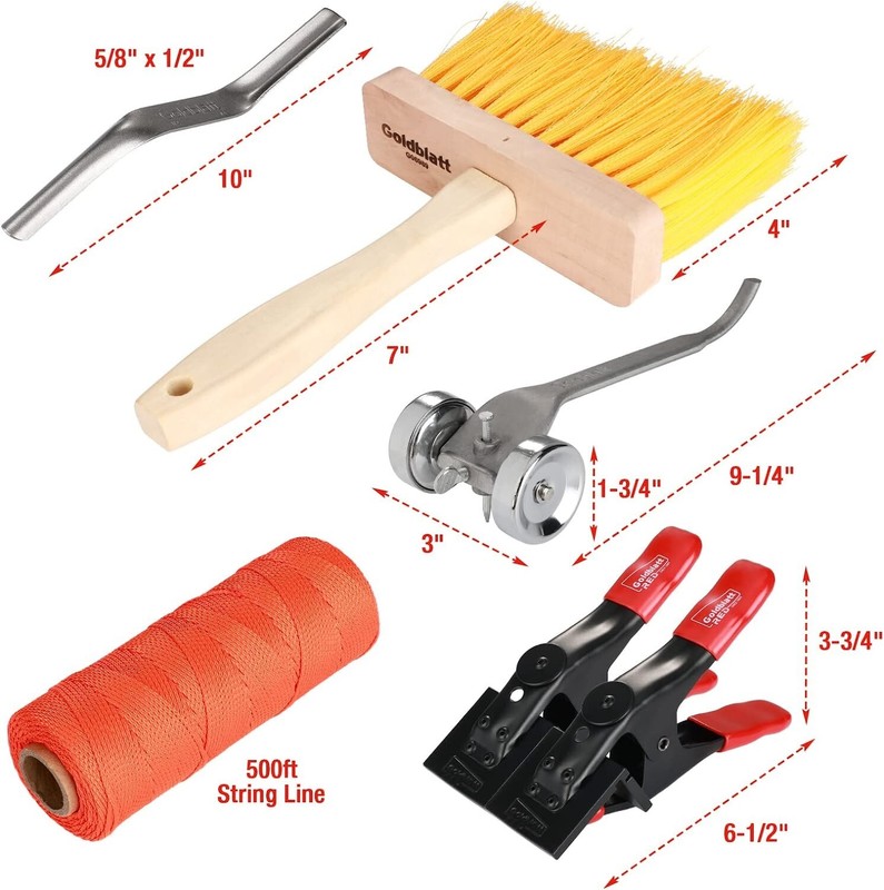 Goldblatt 12PC Masonry Hand Tool Set Organized in Tool Bag Labor-saving NEW gallery