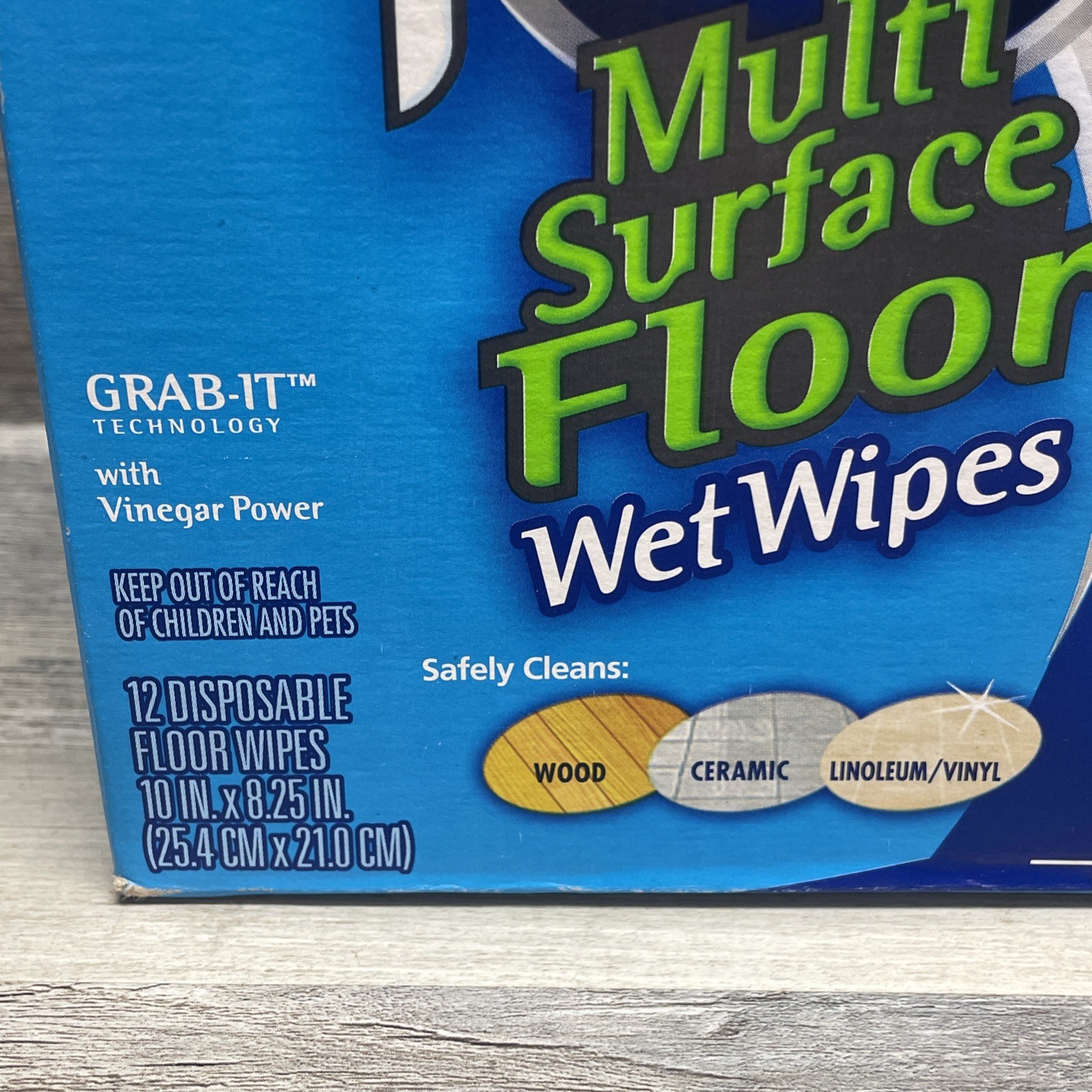 Pledge Grab It Multi Surface Floor Wet Wipes Box of 12 Discontinued New Sealed gallery