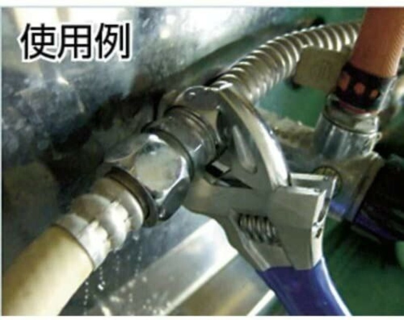 TOP HY-49S Short Wide Adjustable Wrench Thin & Light Body for Tight Spaces JAPAN gallery
