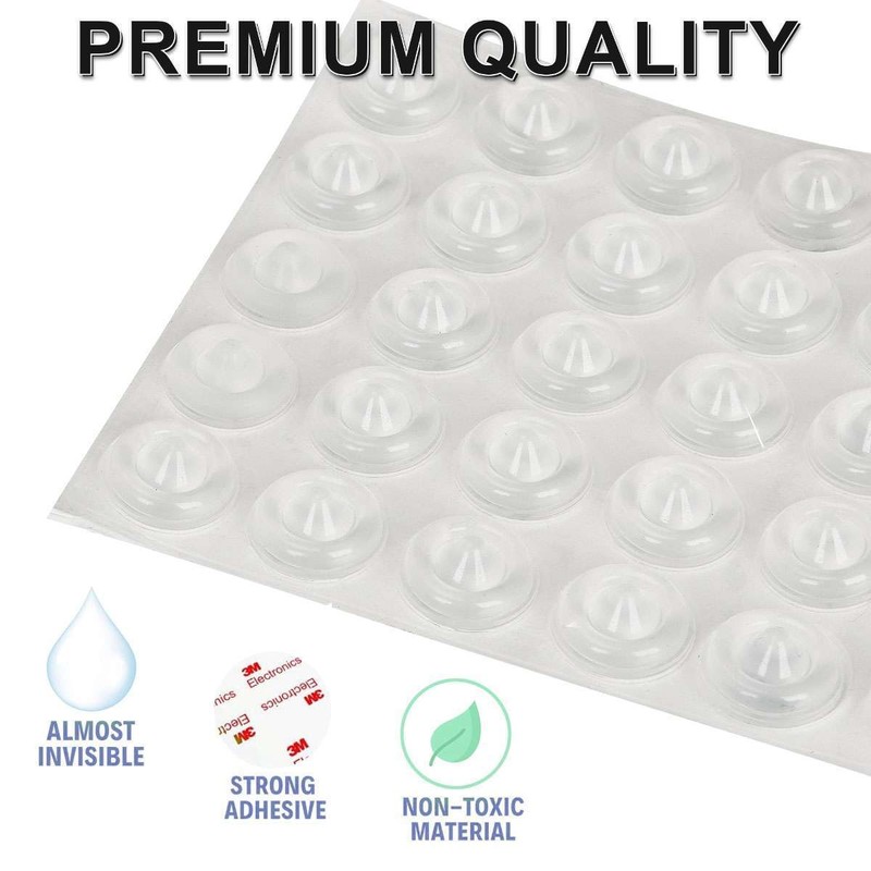100pcs/set Adhesive Soft and Clear Silicone Rubber Feet for Furniture Protection gallery