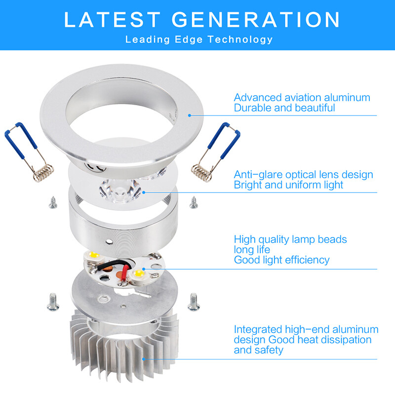 10Pcs Dimmable LED Recessed Ceiling PanelLight Downlight Spotlight Home Lighting gallery