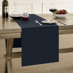 Basic Linen Style Table Runner, 14 x 48 Inch Rustic 14×48 Inch Dark Navy