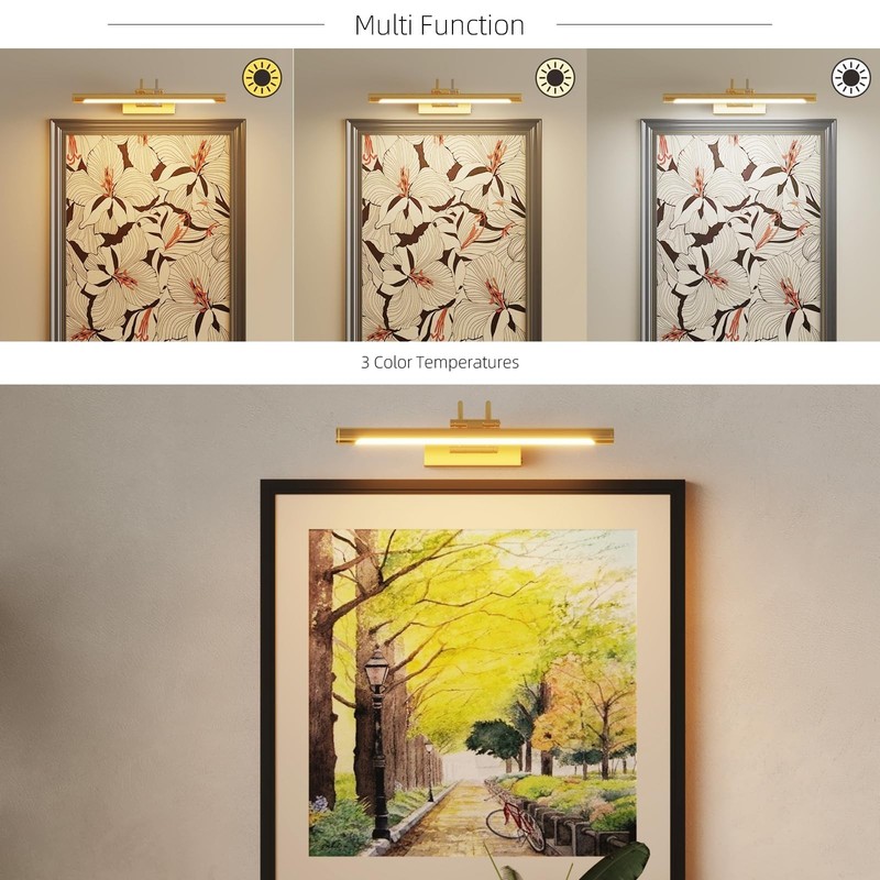 Picture Frame Light,16 inch Wireless Picture Lights Rechargeable for Wall wit... gallery