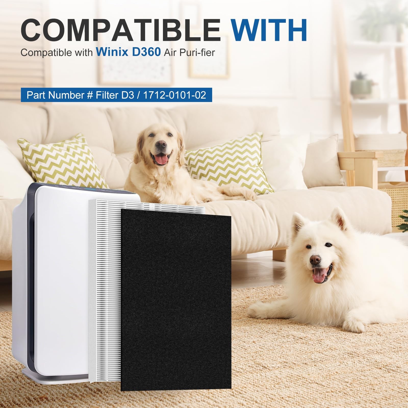 D360 Replacement Filter D3 Compatible with Winix D360 Air Puri-Fier, 2 H13 Tr... gallery
