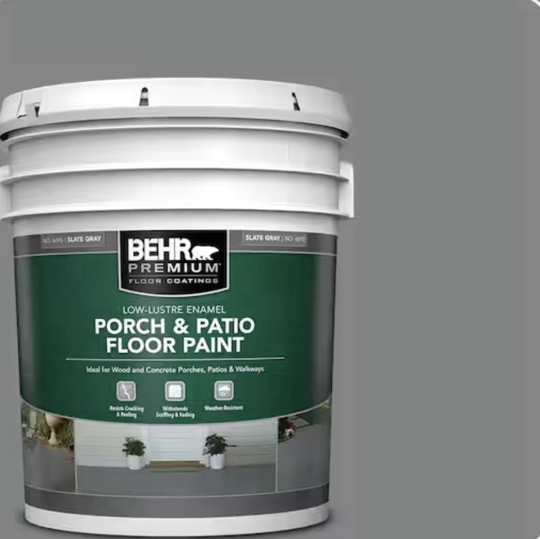 5 Gal Slate Gray Low-Lustre Enamel Interior/Exterior Porch and Patio Floor Paint gallery