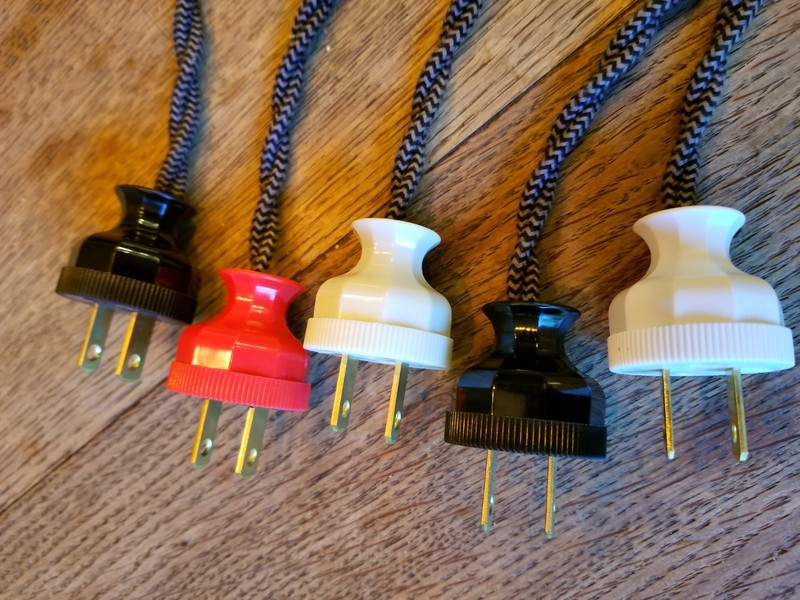 Antique Replica Electrical Plug - Long neck decagon design polarized cord rewire gallery