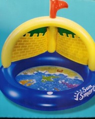 Sun Smart Splash N Play Sandcastle Pool & Sprinkler For Toddler Beach Gear