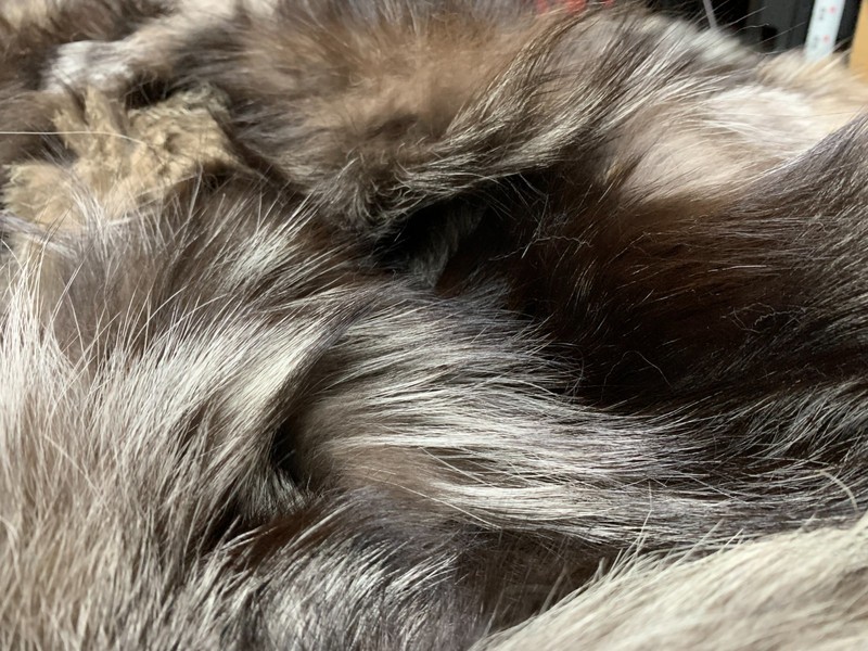 NEW Authentic Real Fox Fur Throw 82'' x 80'' with Crafted from Patchwork Pieces gallery