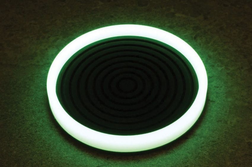TEC Accessories Embrite LumaRing Coaster With Green Glow Indoor/Outdoor USA MADE
