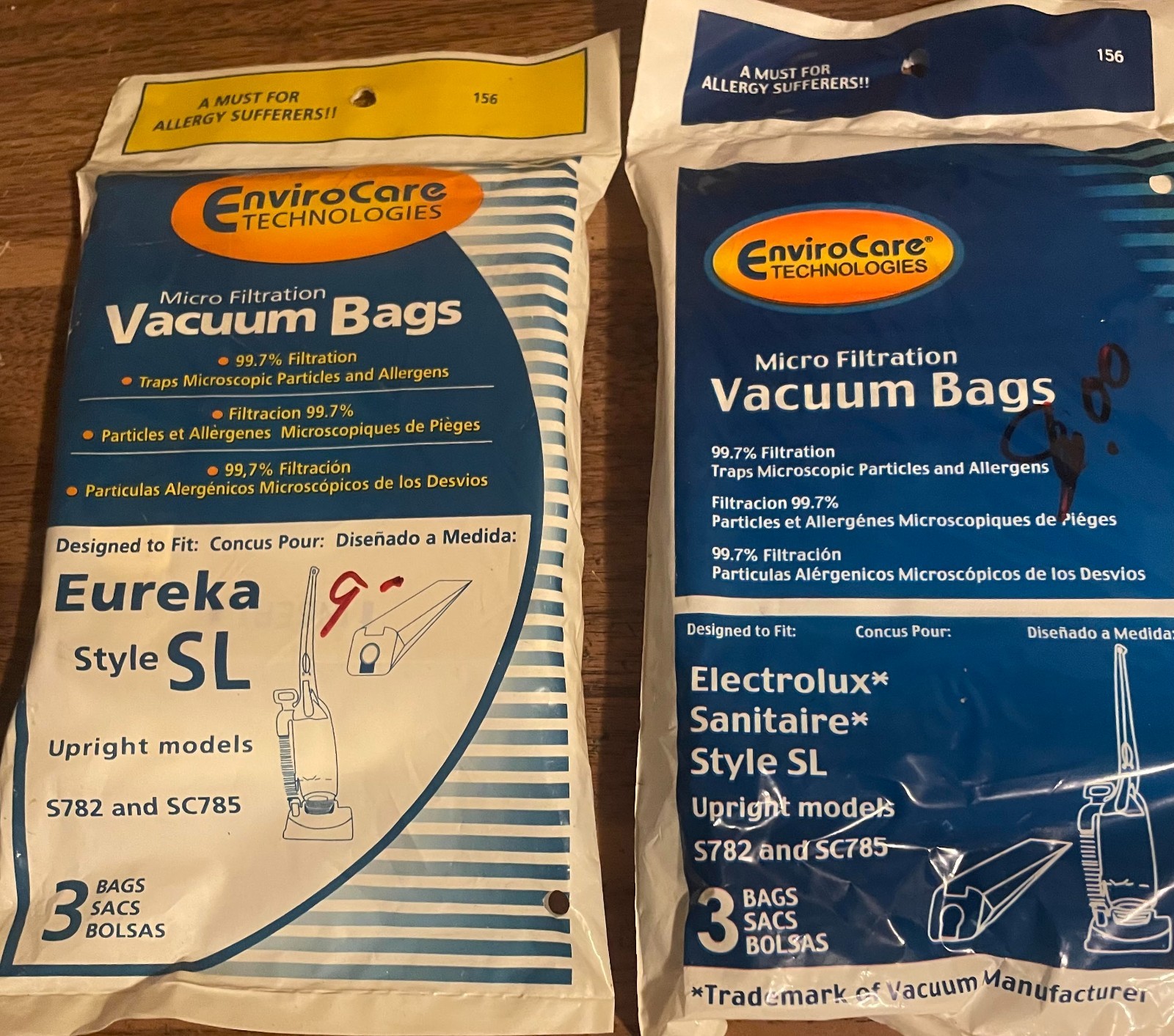 EnviroCare EUREKA/ELECTROLUX/SANITAIRE STYLE SL VACUUM BAGS gallery