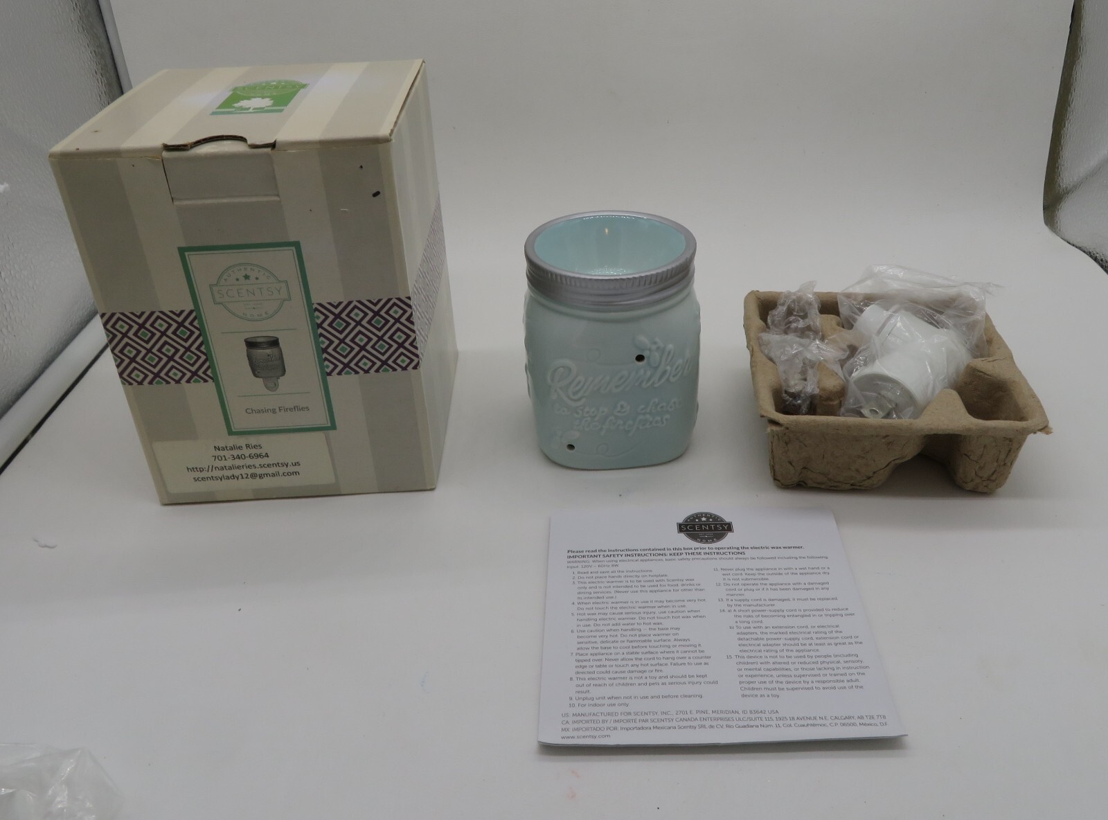 Scentsy Chasing Fireflies Mini Wax Warmer and Nightlight NEW IN BOX! gallery