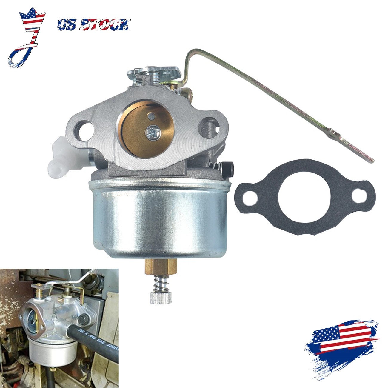 Carburetor With Gasket For Tecumseh HS40 HS50 4HP 5HP 631918 Lawn Mower Engine gallery