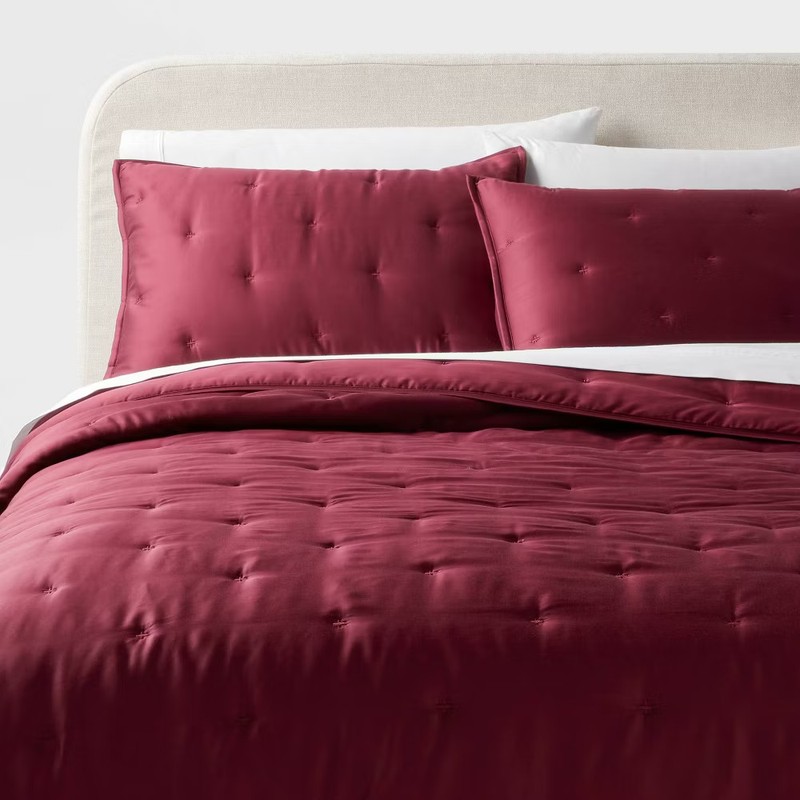 Threshold Lyocell Satin Comforter Set Cooling Breathable Solid gallery