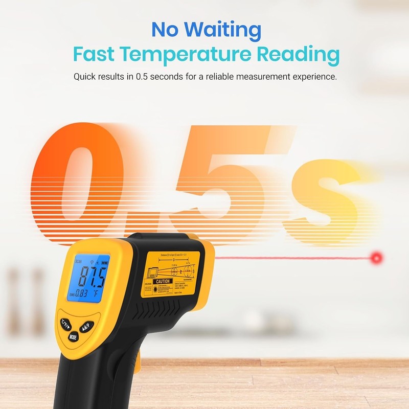 Infrared Thermometer Laser Temperature Gun 774, Meat Food Candy Oven Thermome... gallery