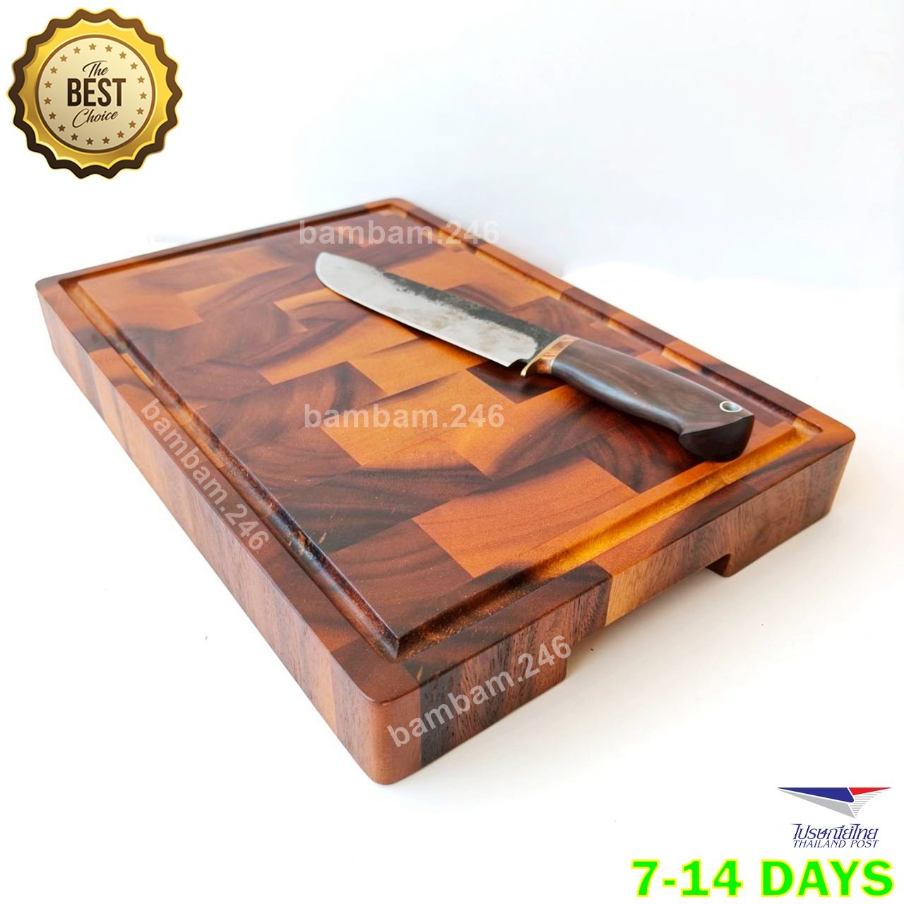 Durable Acacia End Grain Butcher Block Cutting Board for Kitchen 11"x16"x1.75" H gallery