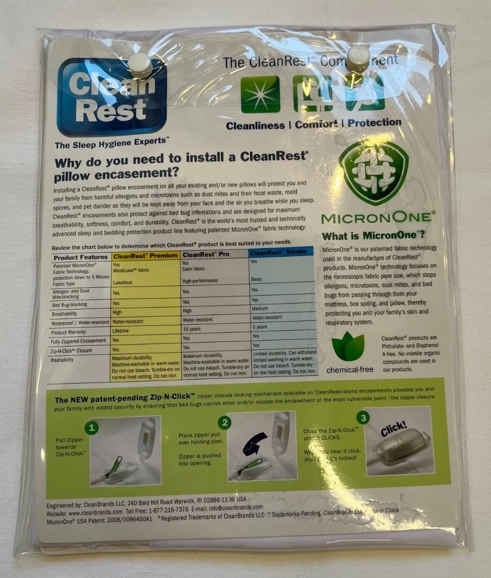 CleanRest PRO Pillow Encasement - Ultimate Defense Against Allergens - King gallery
