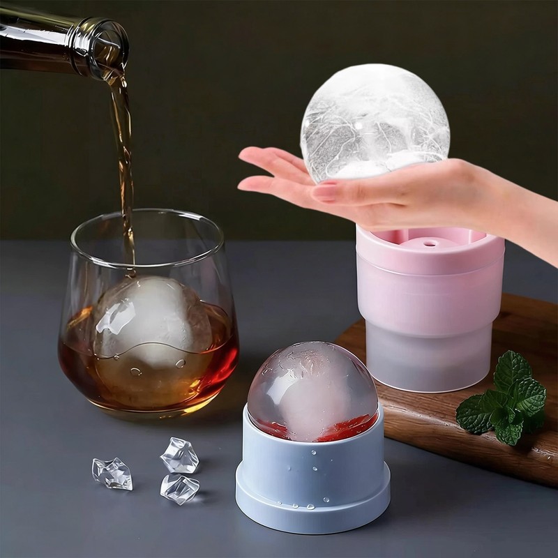 6 PCS Slow-Melting Stackable Large Ice Cube Mold Maker For Whisky Beverage gallery