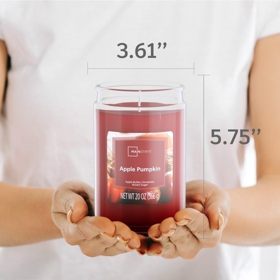 Mainstays Apple Pumpkin Scented Single-Wick Large Glass Jar Candle, 20 oz gallery