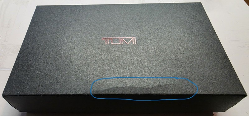 Tumi Black and Red Empty Box Eyeglasses Gift Accessory 9" x 5.5" x 2" gallery