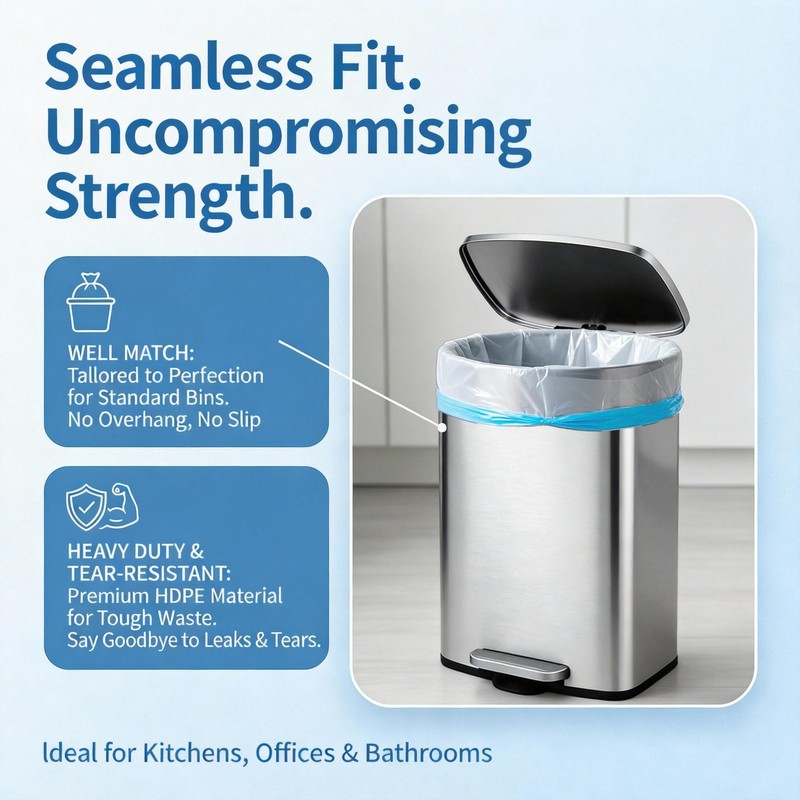 Kitchen 10 Gallon Trash Bag Drawstring,1.2 Mil,Unscented,120 Count gallery