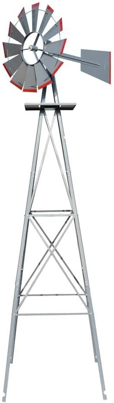 VINGLI Upgrade 8FT Ornamental Windmill Backyard Garden Decoration Weather Vane, gallery