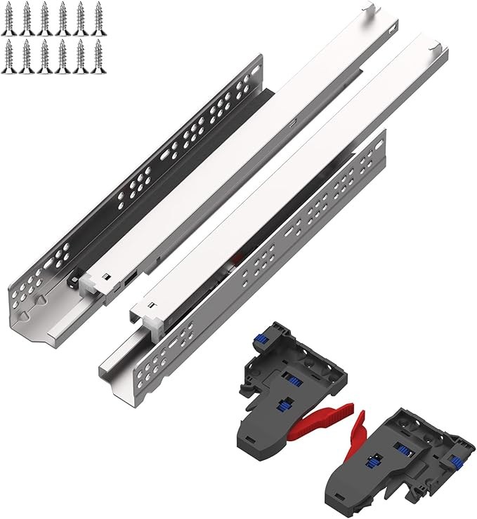 Undermount Soft Close Drawer Slides Full Extension 3D Locking 24 Inch 6 Pair gallery