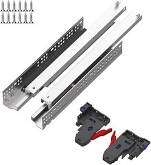 Undermount Soft Close Drawer Slides Full Extension 3D Locking 24 Inch 6 Pair