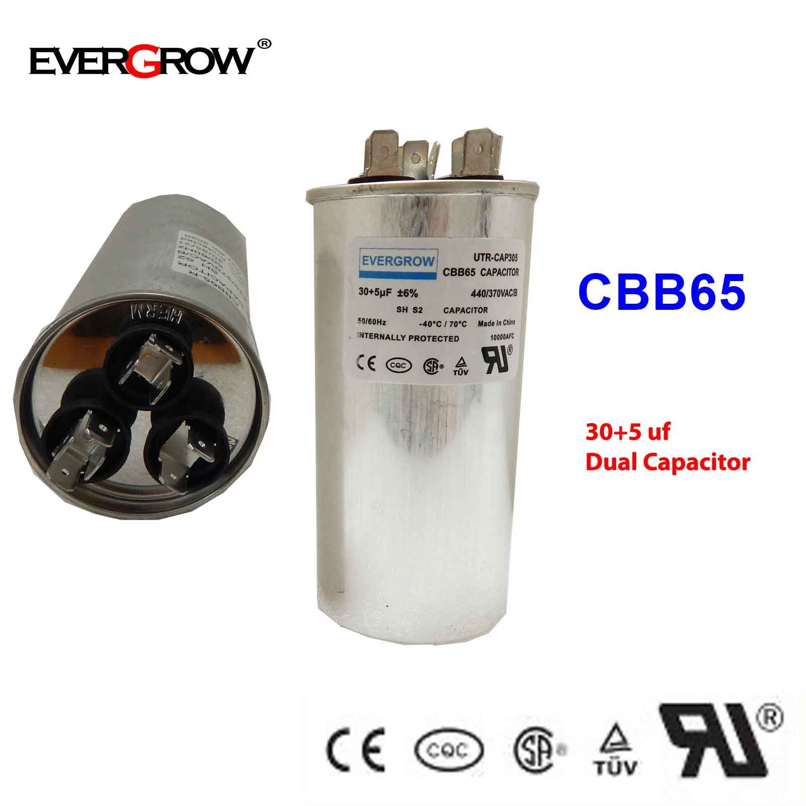 30+5 uF MFD Motor Dual Run Capacitor for Carrier Goodman HVAC UL Certified gallery