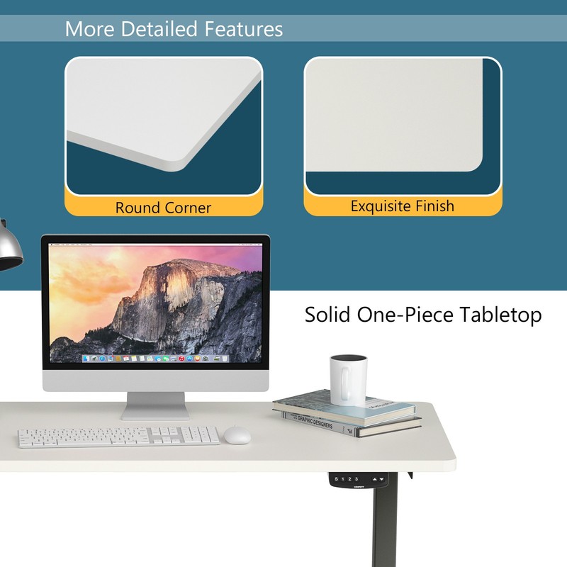 Costway 48" Universal One-Piece Tabletop for Standard & Sit to Stand Desk Frame gallery