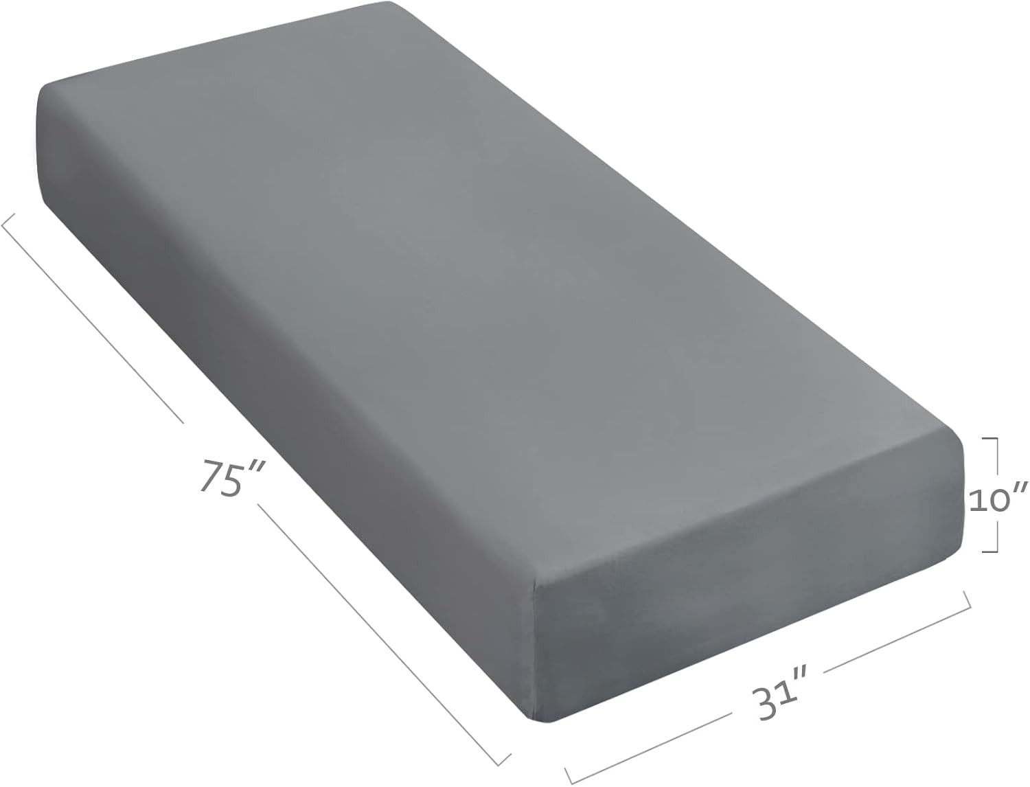 Cot Sheets 31" x 75"(Sheet Only), Fitted Sheet Ultra Small Single, Gray gallery