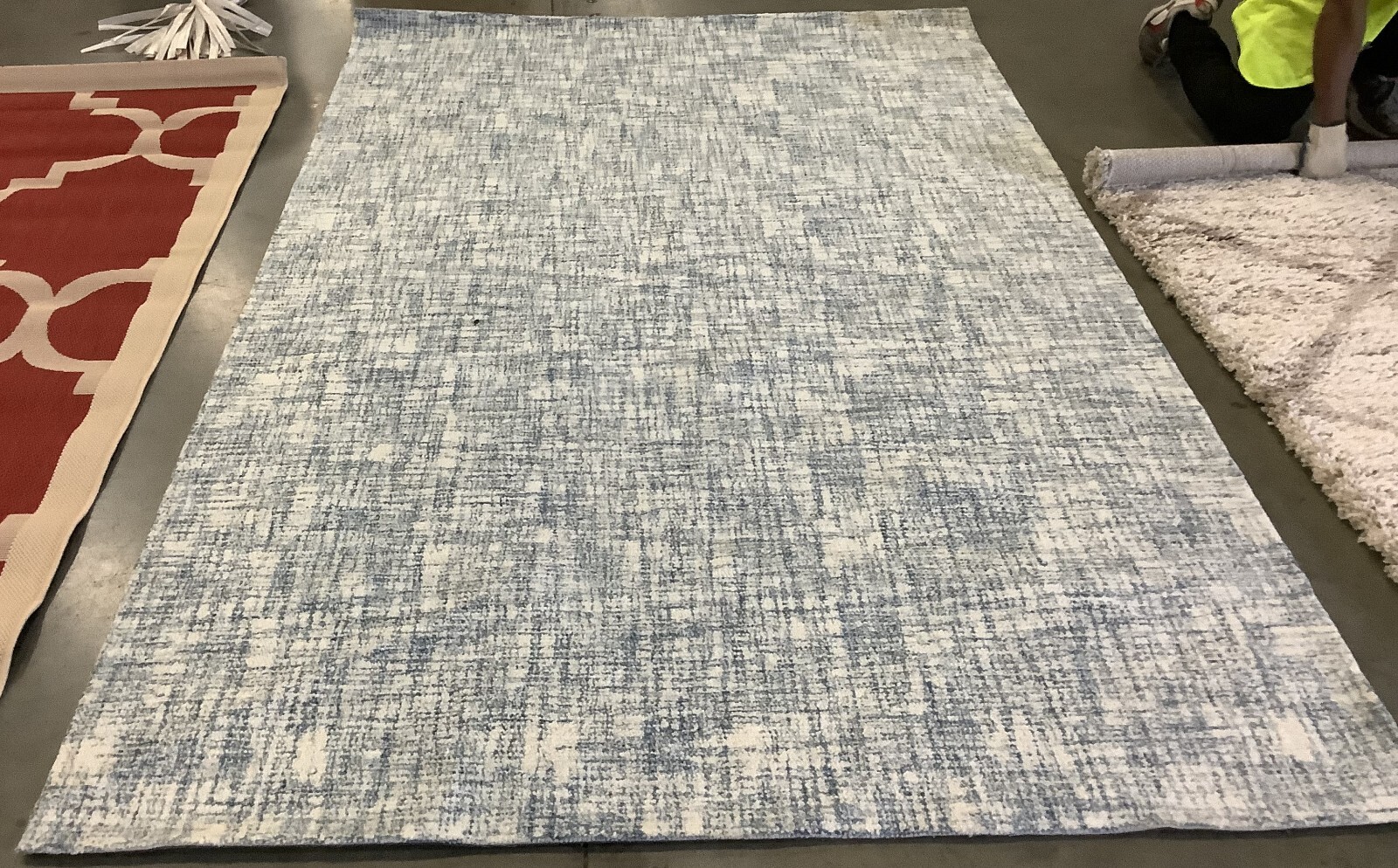 BLUE / IVORY 5'-0" x 8'-0" Back Stain Rug, Reduced Price 1172674658 EBN350M-5 gallery