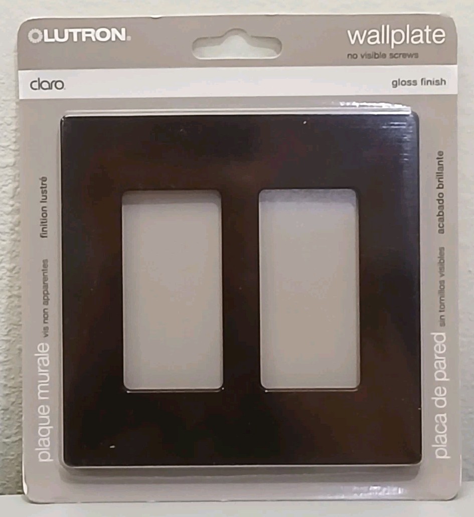 LUTRON CLARO WALLPLATE NO VISIBLE SCREWS CW-2-BR gallery