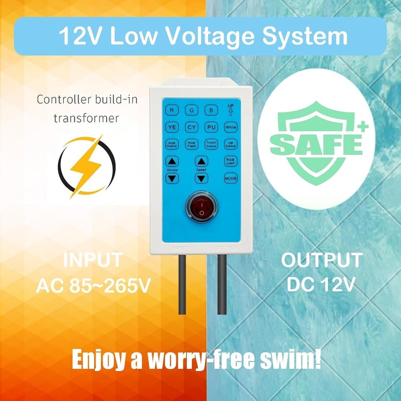🔥Pool Light for Inground Pool, 20W 6 Inch LED Inground Pool Light with Remote gallery