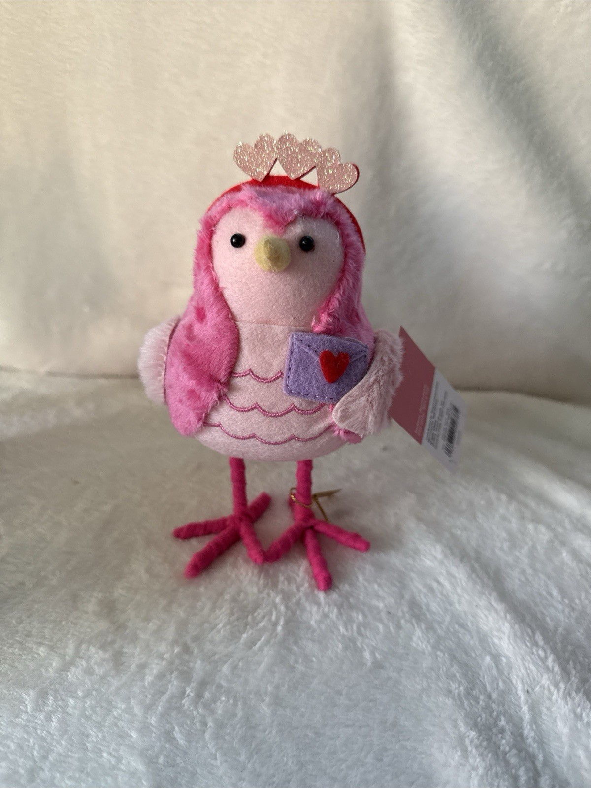 Target Spritz Valentine’s Day 2024 Pink Fabric Bird Toots W/ Headband Flamingo gallery