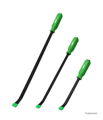 3-PC PRY BAR SET WITH STRIKING CAPS – automotive hand tools – green tool handles