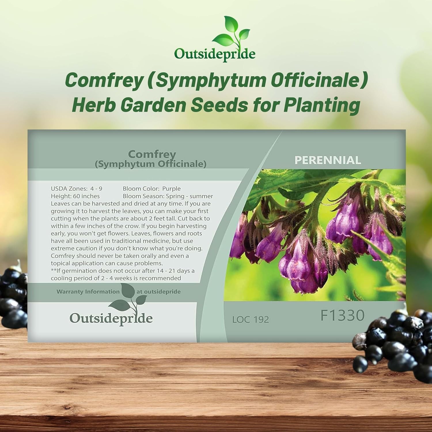 200 Seeds Symphytum Officinale Comfrey Herb Garden Plant Seeds For Planting gallery