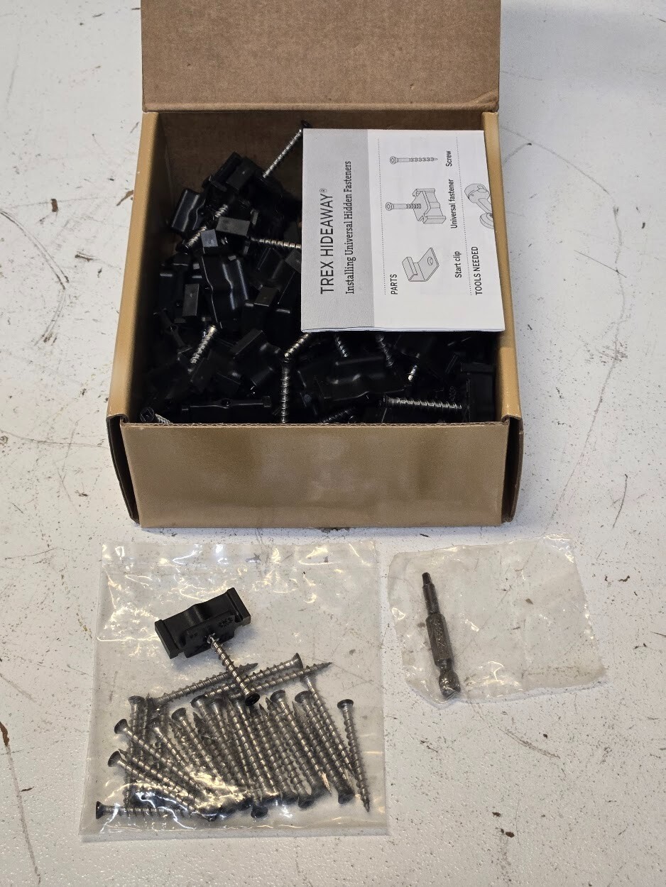 Trex Hideway Connector Clip Box 652835063448 | 90 Clips 50 Square Foot Coverage gallery