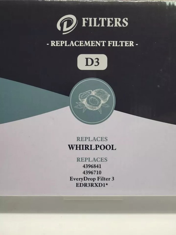 D3 Filters Replace Filters Whirlpool 4396841 / 4396710 EDR3RXD1* QT:3 gallery
