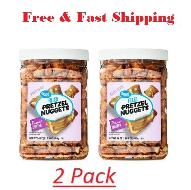 Great Value Peanut Butter Filled Pretzels 24oz – Crunchy, Resealable Snack gallery