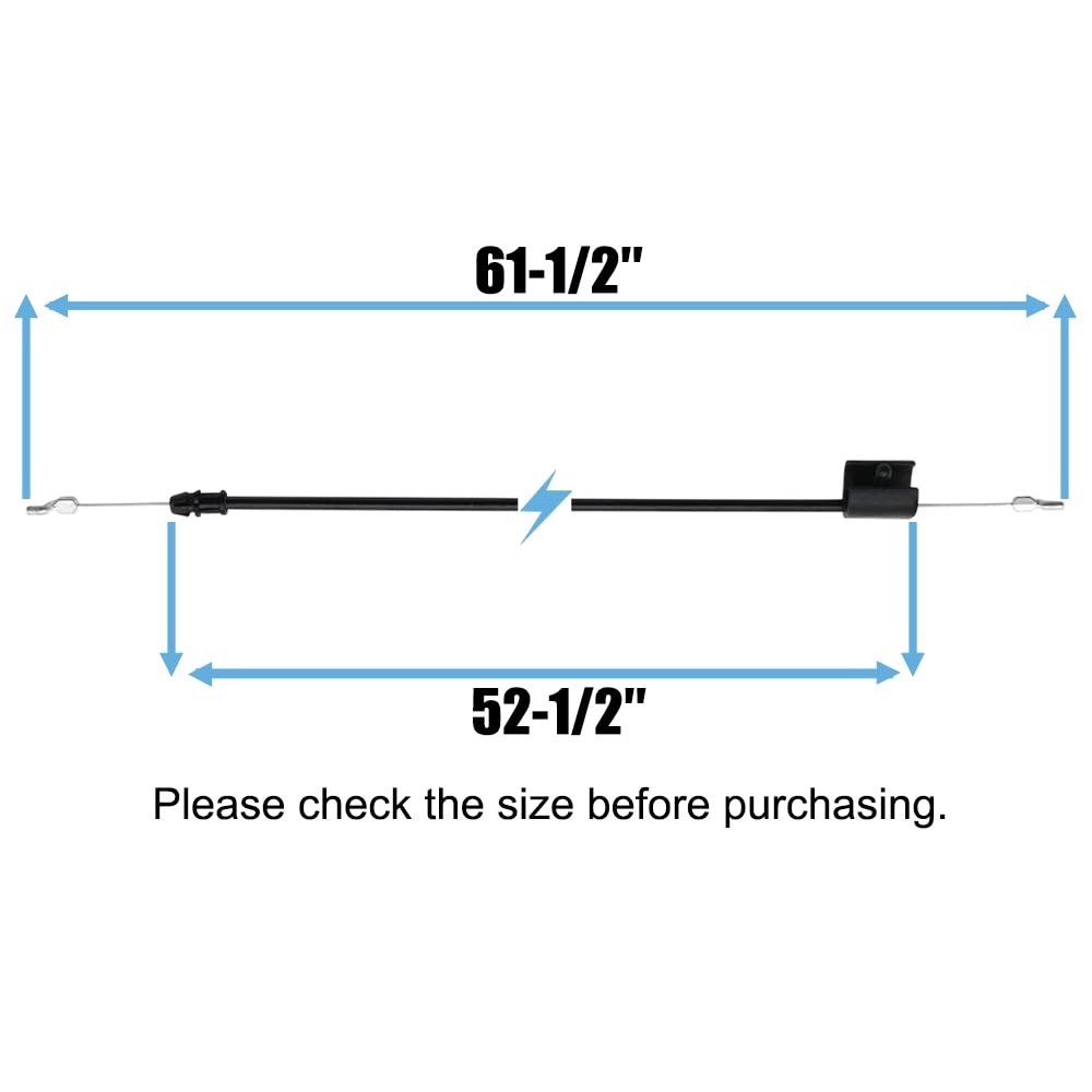 HeavyDuty Lawn Mower Control Cable 61.5in Throttle Stop for Yard Work gallery