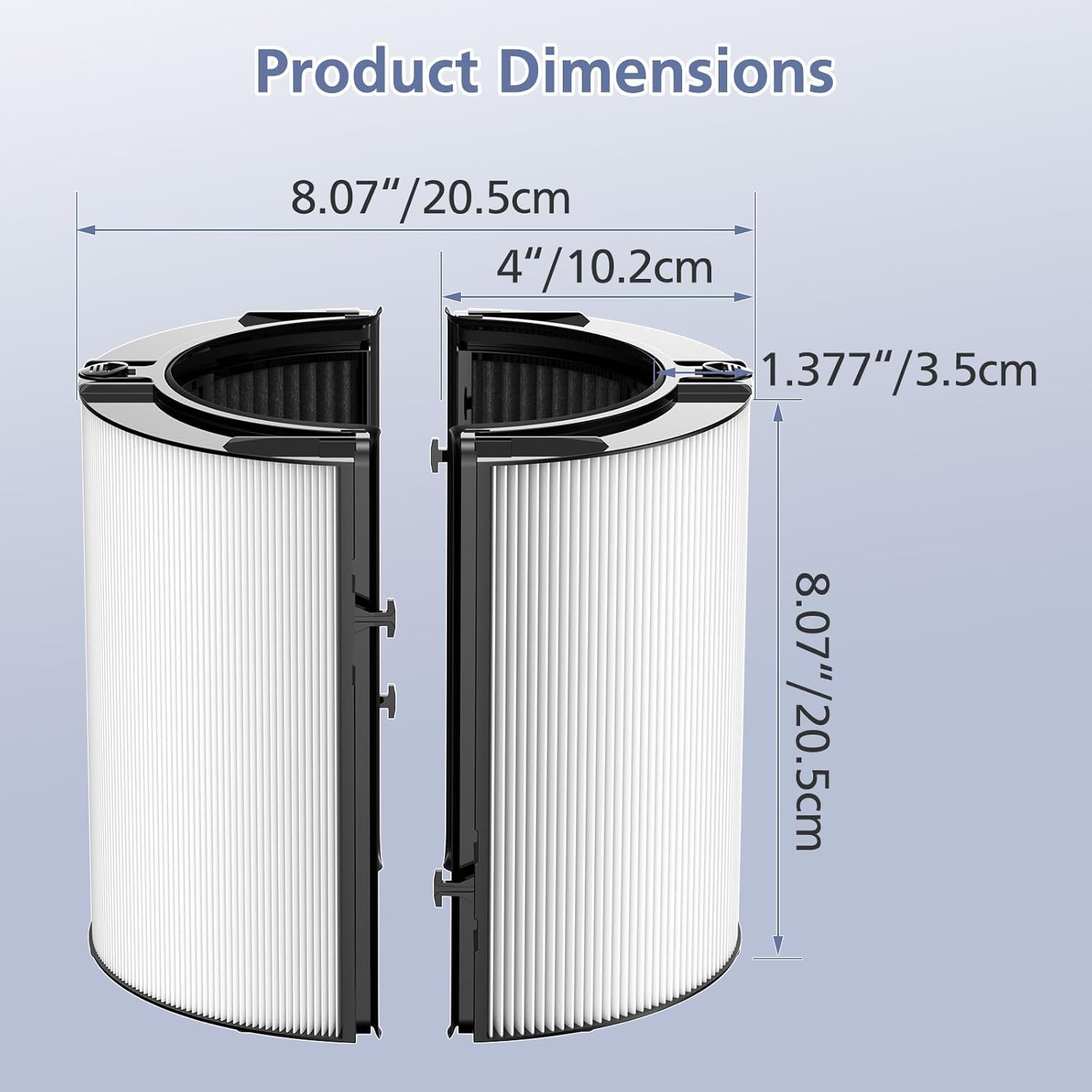 True HEPA+Carbon Filter 2-Pack Replacement for Dyson HP1 PH01 PH02 PH03 HP06 ... gallery