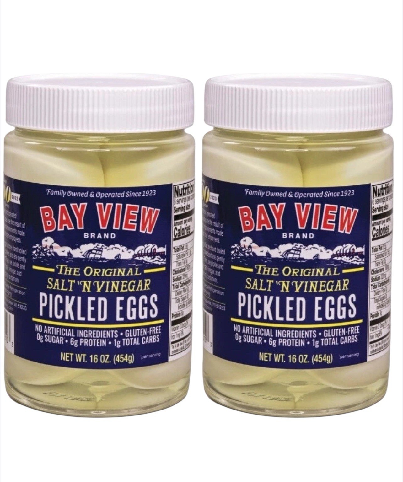 2 PK - Bay View The Original Salt 'N Vinegar Pickled Eggs Gluten-Free 16 oz gallery