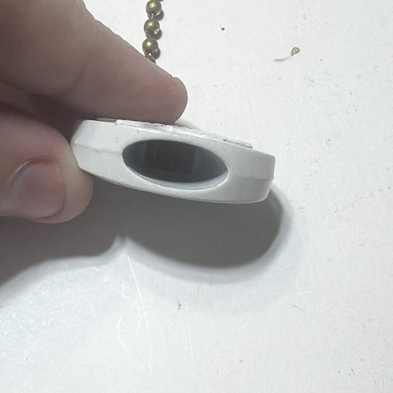 Hampton Bay Ceiling Fan replace part white metal light SHORT pull chain pendant gallery