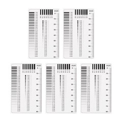 5pcs Transparency SEC Size Estimation Chart 80mm Diameter Line