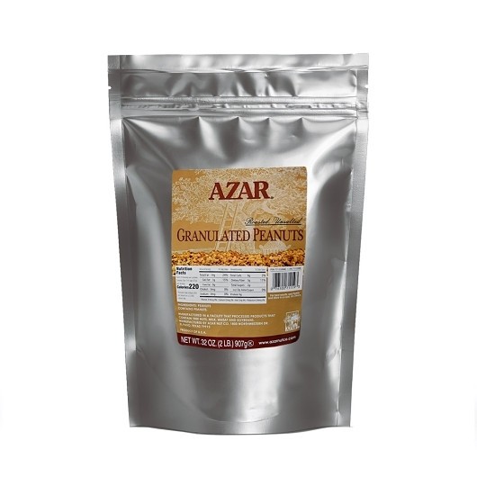 Azar Granulated Dry Roasted Unsalted Peanut Topping, 2 Pounds, 3 Per Case gallery