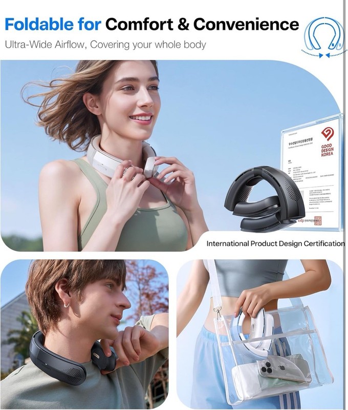 TORRAS COOLiTE Neck Fan, Industry’s Strongest Wind Power, Portable Neck Fan gallery